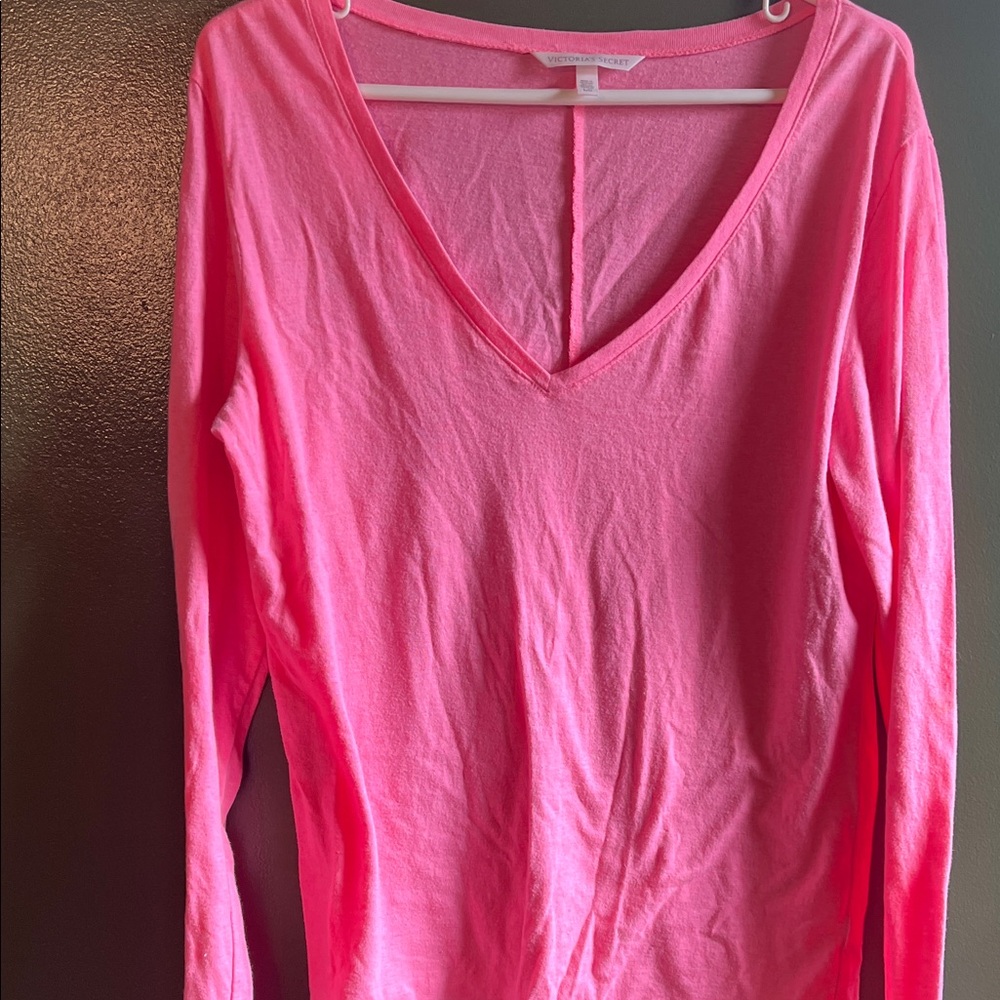 Victoria's Secret Vivid Pink Long Sleeve Top